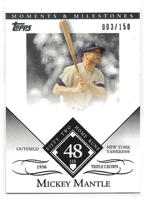 2007 Topps Moments & Milestones #163 Mickey Mantle (003/150)