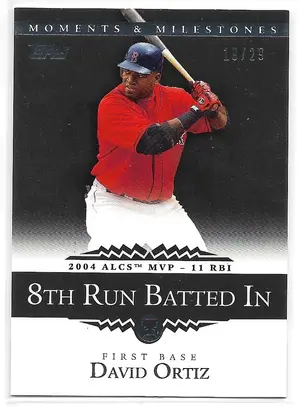2007 Topps Moments & Milestones Black #105 David Ortiz (19/29)
