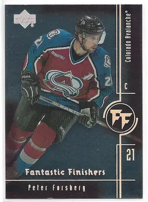 2000-01 Upper Deck Fantastic Finishers #FF3 Peter Forsberg