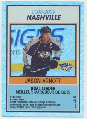 2009-10 O-PEE-CHEE - JASON ARNOTT #TC17 TEAM CHECKLIST