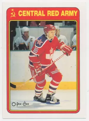 1990-91 O-PEE-CHEE - VLADIMIR KONSTANTINOV #21R CENTRAL RED ARMY