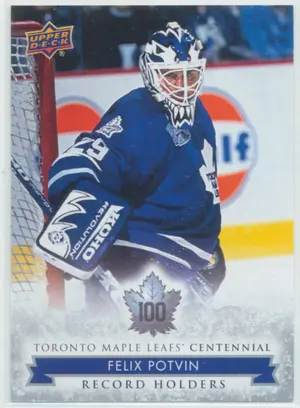 2017 TORONTO MAPLE LEAFS CENTENNIAL - FELIX POTVIN #144 RECORD HOLDERS SP!