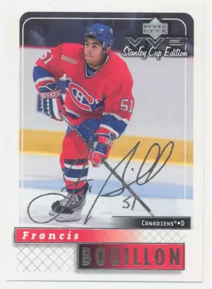 1999-00 MVP STANLEY CUP EDITION - FRANCIS BOUILLON #96 SILVER SCRIPTS