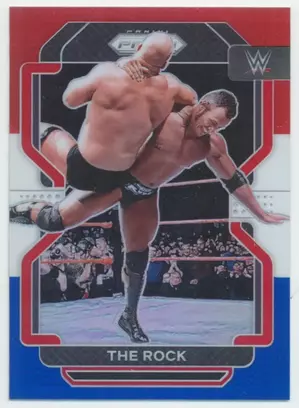 2022 Prizm WWE - The Rock #191 Red White & Blue Prizm Parallel