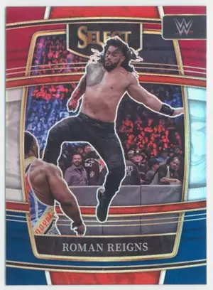 2022 Select WWE - Roman Reigns #56 Concourse Red and Blue Prizm Parallel