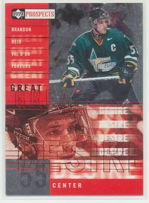 2000-01 CHL PROSPECTS - BRANDON REID #GD5 GREAT DESIRE