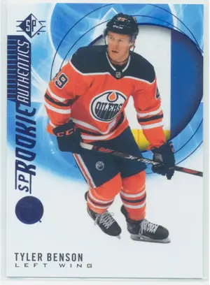 2020-21 SP - TYLER BENSON #122 ROOKIE AUTHENTICS BLUE PARALLEL