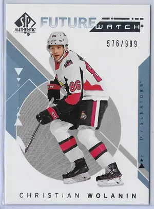 2018-19 SP Authentic (Future Watch) #181 Christian Wolanin RC (576/999)