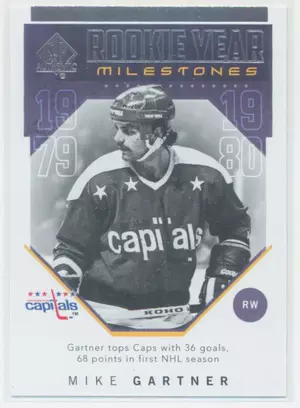 2018-19 SP AUTHENTIC - MIKE GARTNER #RYM-MG ROOKIE YEAR MILESTONES