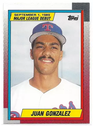 1990 Topps Major League Debut #43 Juan Gonzalez