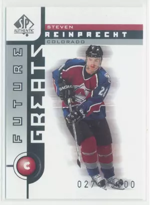 2001-02 SP AUTHENTIC - STEVEN REINPRECHT #122 FUTURE GREATS 274/3500