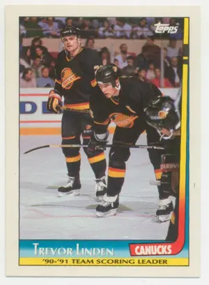 1991-92 TOPPS - TREVOR LINDEN #17 TEAM SCORING LEADERS