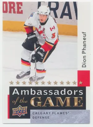 2009-10 UPPER DECK - DION PHANEUF #AG34 AMBASSADORS OF THE GAME