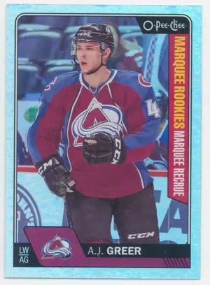 2016-17 O-PEE-CHEE - A.J. GREER #674 MARQUEE ROOKIES RAINBOW FOIL