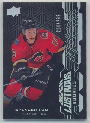 2018-19 UPPER DECK UD BLACK - SPENCER FOO #LR-SF BLACK LUSTROUS ROOKIES 214/299