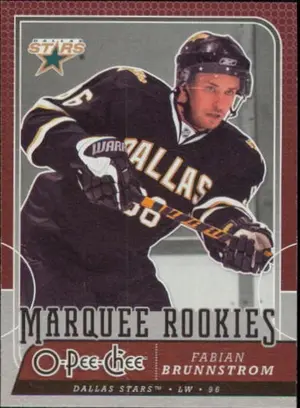2008-09 O-PEE-CHEE - FABIAN BRUNNSTROM #761 MARQUEE ROOKIES
