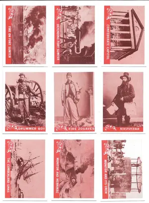 1965 Civil War Picture Card Reprints - Complete 55-card Set