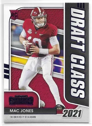 2021 Contenders Draft Picks Draft Class Purple #15 Mac Jones