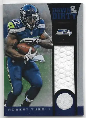 2012 Totally Certified Down & Dirty Materials #27 Robert Turbin (174/299)