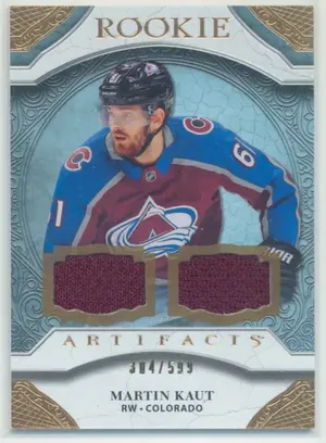 2020-21 ARTIFACTS - MARTIN KAUT #161 MATERIAL GOLD ROOKIE 304/599