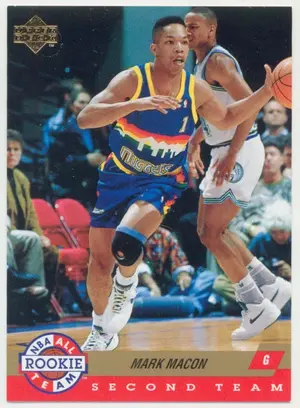 1992-93 Upper Deck - Mark Macon #AR10 All-Rookie Team