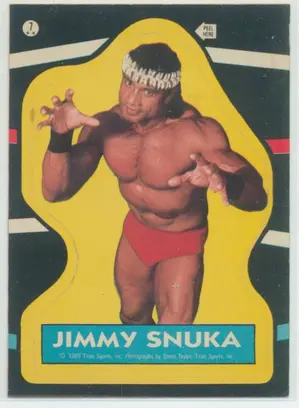 1985 Topps WWF - Jimmy "Superfly" Snuka #7 Sticker