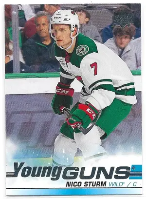 2019-20 Upper Deck #219 Nico Sturm RC (Young Guns)