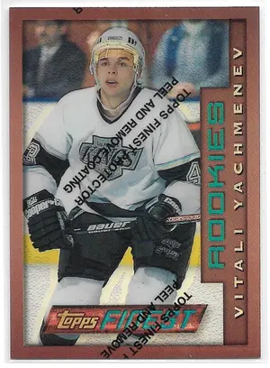 1995-96 Finest Refractors #157 Vitali Yachmenev (Bronze, Rookies)