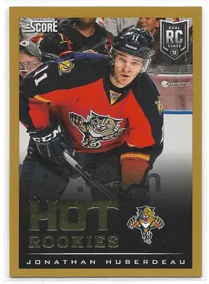 2013-14 Score Gold #648 Jonathan Huberdeau RC (Hot Rookies)