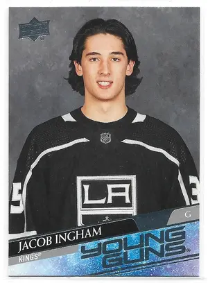 2020-21 Upper Deck #706 Jacob Ingham RC (Young Guns)