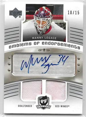 2005-06 The Cup Emblems of Endorsements #EE-ML Manny Legace (10/15)