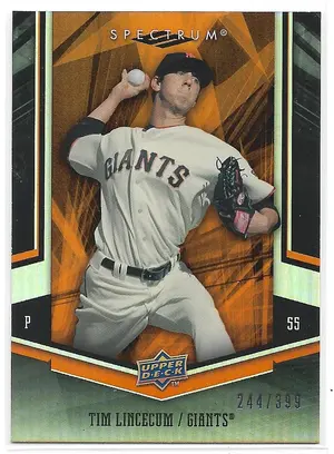 2008 Spectrum Orange #82 Tim Lincecum (244/399)