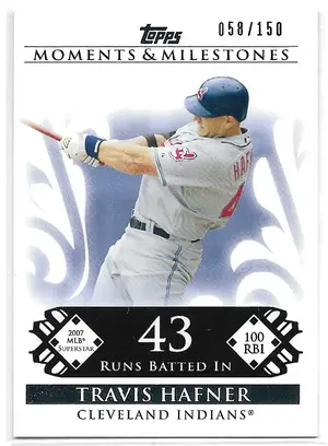 2008 Topps Moments & Milestones #34 Travis Hafner (058/150)
