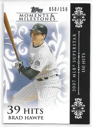 2008 Topps Moments & Milestones #101 Brad Hawpe (050/150)