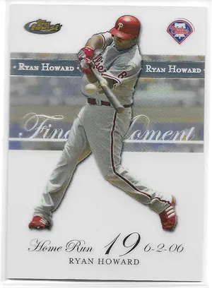 2007 Finest Ryan's Finest Moments #RH-HR19 Ryan Howard (362/459)