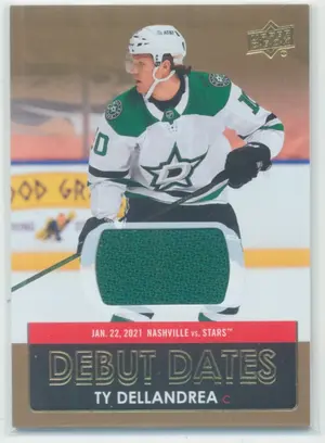 2021-22 UPPER DECK - TY DELLANDREA #DD-12 DEBUT DATES JERSEY