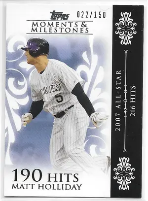 2008 Topps Moments & Milestones #125 Matt Holliday (022/150)