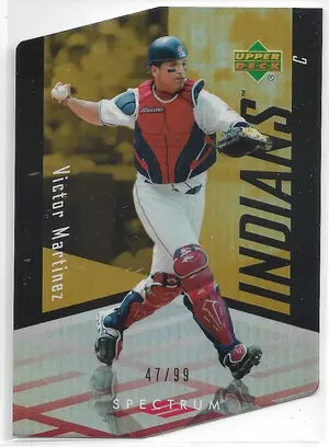 2007 Spectrum Die-Cut Gold #12 Victor Martinez (47/99)