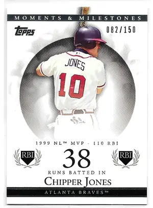 2007 Topps Moments & Milestones #22 Chipper Jones (082/150)