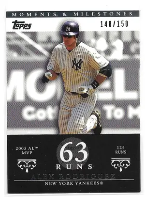 2007 Topps Moments & Milestones #36 Alex Rodriguez (148/150)