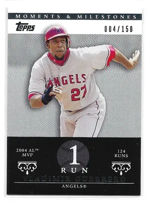 2007 Topps Moments & Milestones #42 Vladimir Guerrero (004/150)