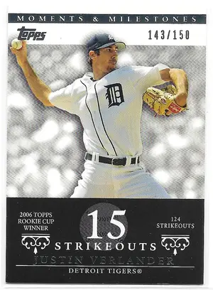 2007 Topps Moments & Milestones #64 Justin Verlander (143/150)