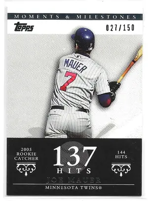 2007 Topps Moments & Milestones #114 Joe Mauer (027/150)