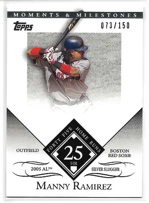2007 Topps Moments & Milestones #134 Manny Ramirez (073/150)