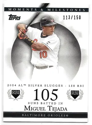 2007 Topps Moments & Milestones #155 Miguel Tejada (113/150)
