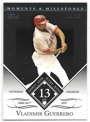2007 Topps Moments & Milestones Black #39 Vladimir Guerrero (15/29)