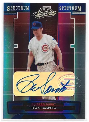 2005 Absolute Memorabilia Autograph Spectrum Silver #185 Ron Santo (134/142)
