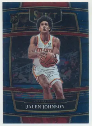 2021-22 Panini Select - Jalen Johnson #17 RC Concourse Blue Parallel