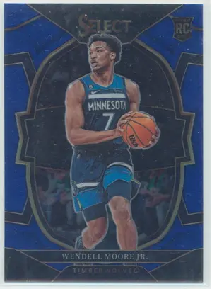 2022-23 Panini Select - Wendell Moore Jr. #73 Concourse RC Blue Parallel