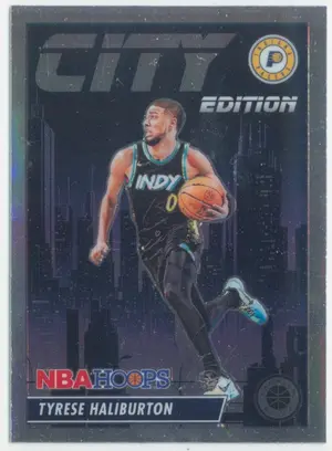 2023-24 Panini NBA Hoops Premium Stock - Tyrese Haliburton #8 City Edition